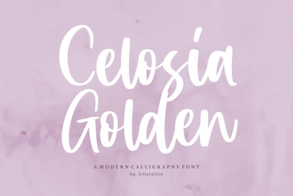 Celosia Golden: Elegant Script for Creative Campaigns