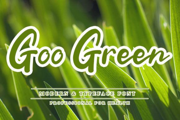 Goo Green Font for Web Design