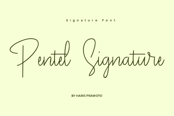 Pentel Signature Font for Web Design