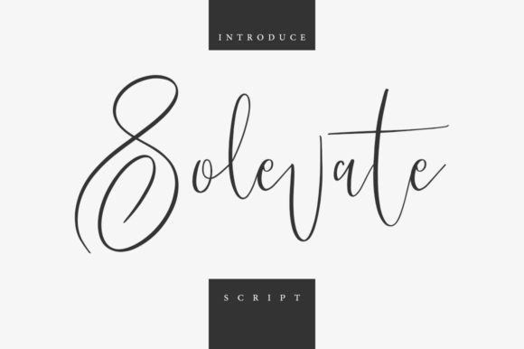 Solevate: A Handwritten Font for Elegant Design