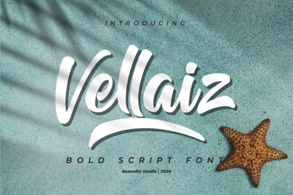 Vellaiz: A Bold Brushed Script Font